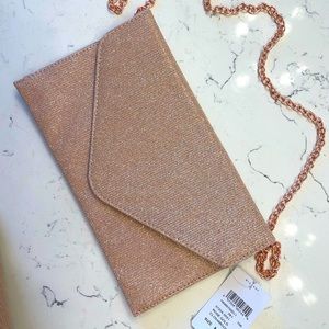 NWT Windsor Rose Gold Sparkle Clutch
